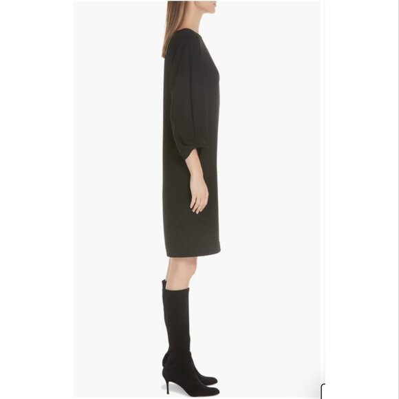 Lafayette 148 New York Wynona Finesse Crepe Shift Dress Black $598 - Picture 11 of 11